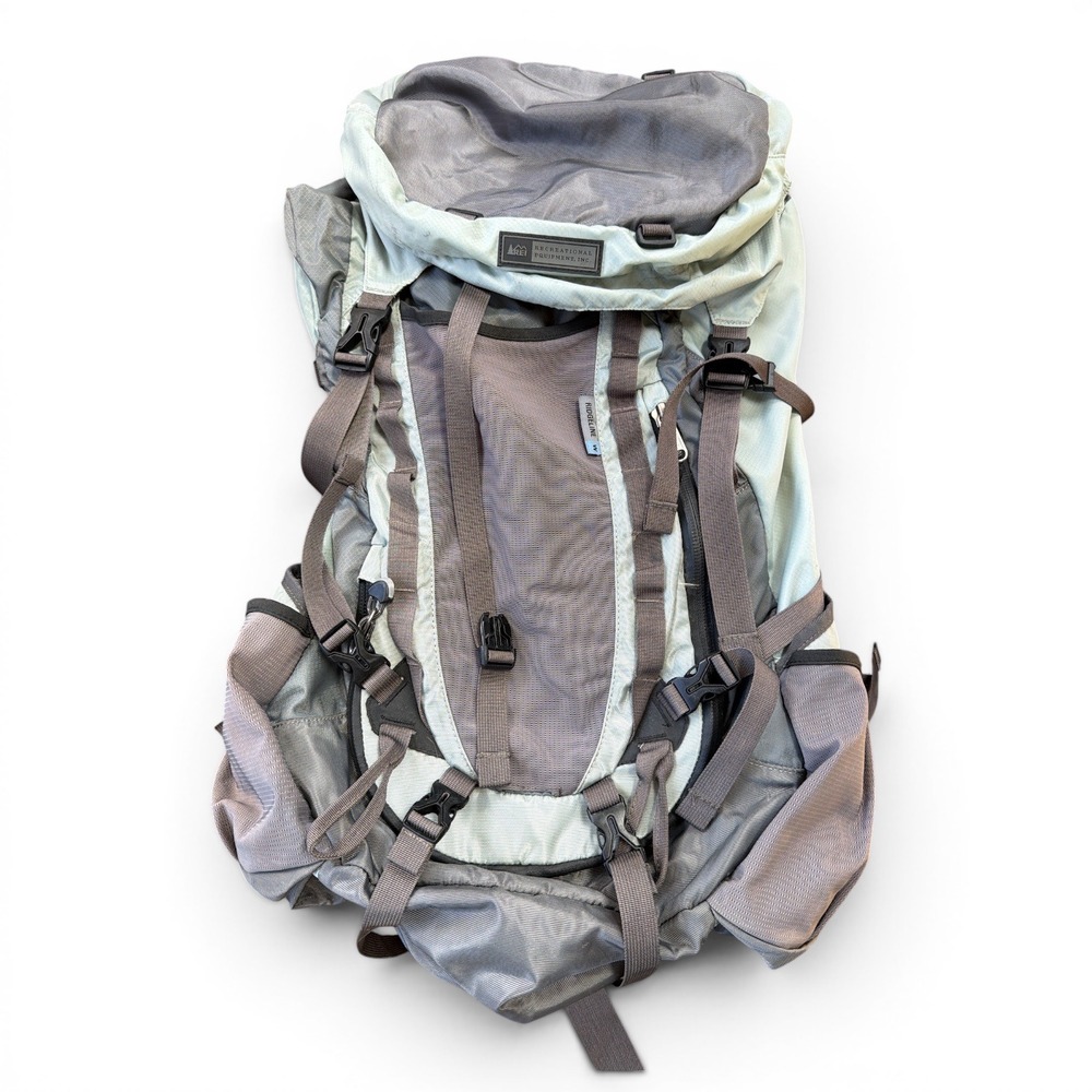 REI Ridgeline 65 Womens Internal Frame Backpack Gray Blue Size Medium Hiking